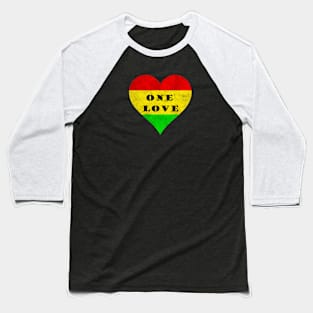 Reggae: One Love Heart Baseball T-Shirt